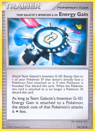 Team Galactic's Invention G-101 Energy Gain 116/127 Pokemon card