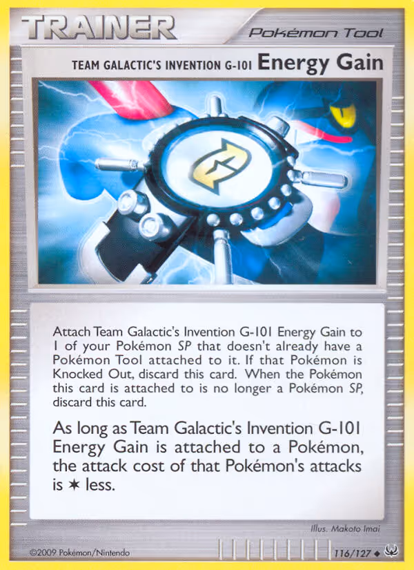 Team Galactic's Invention G-101 Energy Gain 116/127 Pokemon card