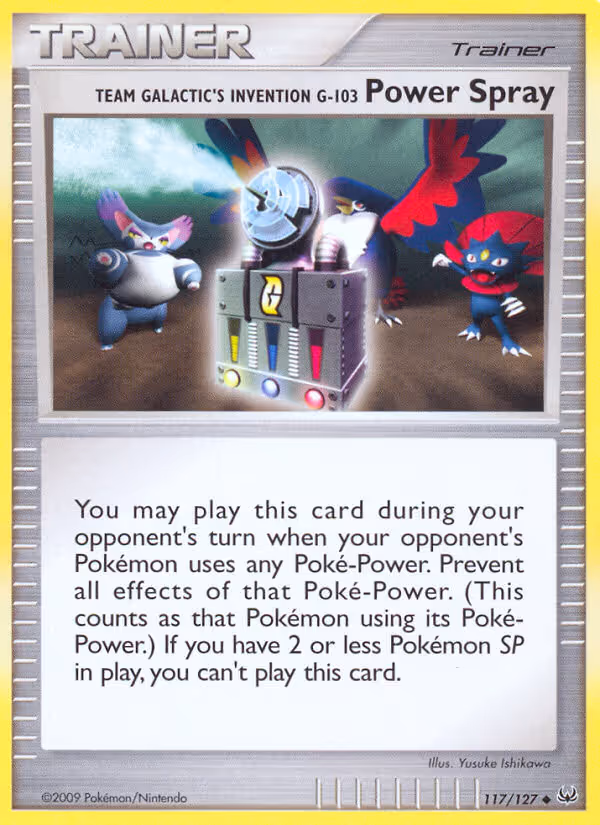 Team Galactic's Invention G-103 Power Spray 117/127 Pokemon card