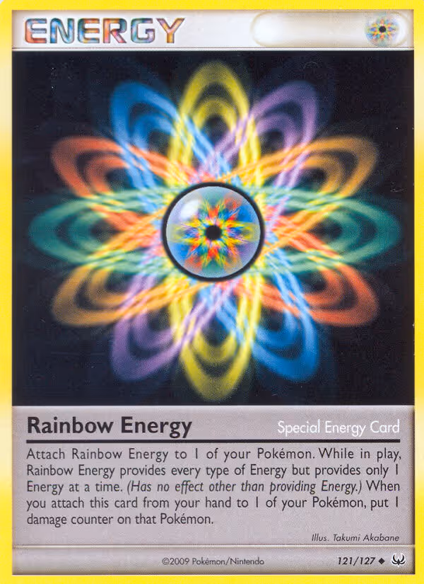 Rainbow Energy 121/127 Pokemon card