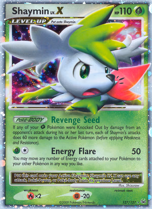 Shaymin 127/127 Pokemon card