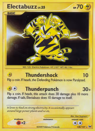 Electabuzz 128/127 Pokemon card