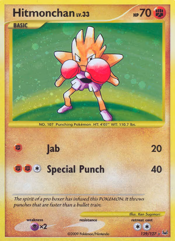 Hitmonchan 129/127 Pokemon card