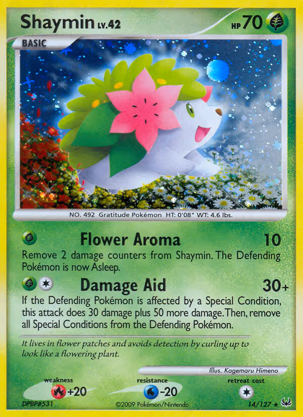 Shaymin 14/127 Pokemon card