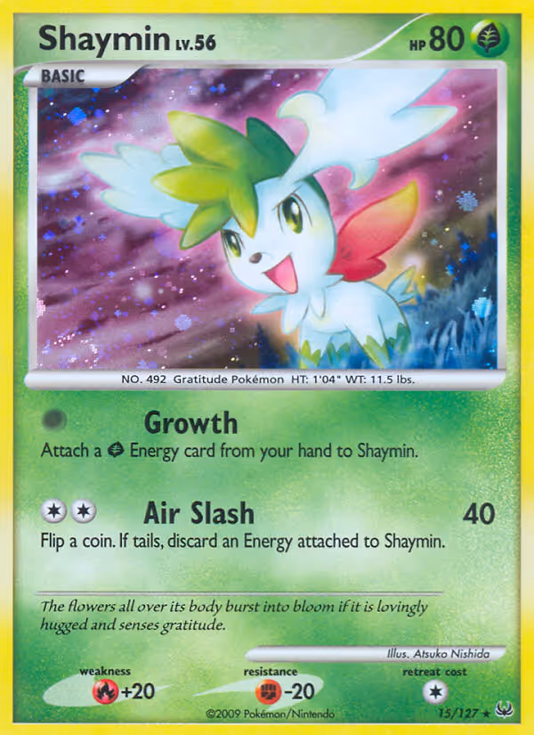 Shaymin 15/127 Pokemon card