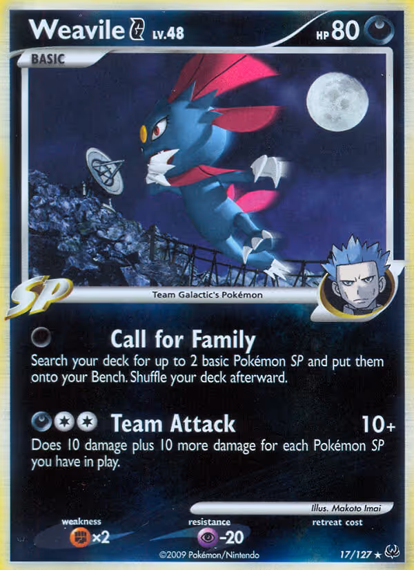 Weavile G 17/127 Pokemon card