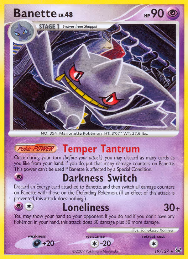 Banette 19/127 Pokemon card