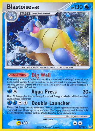 Blastoise 2/127 Pokemon card