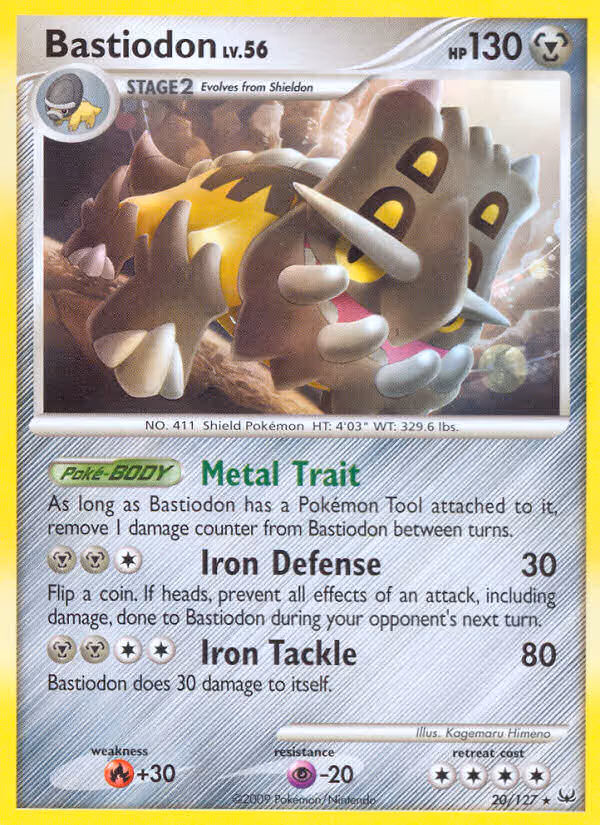 Bastiodon 20/127 Pokemon card