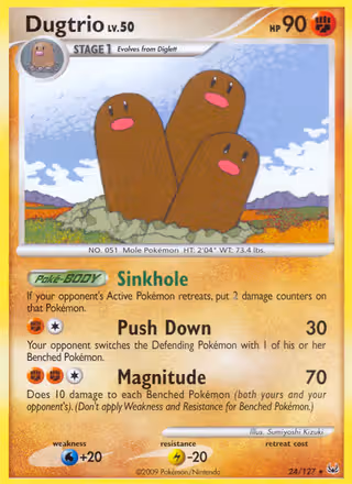 Dugtrio 24/127 Pokemon card