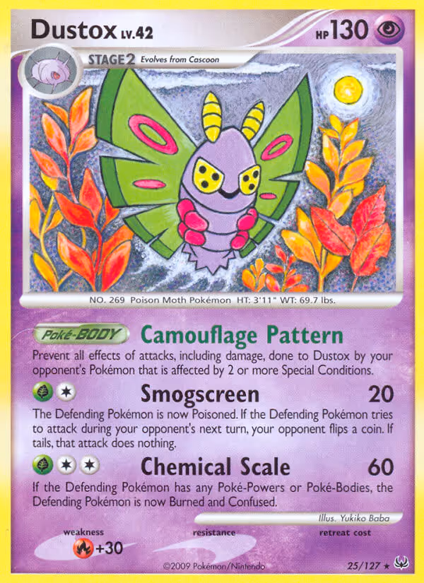 Dustox 25/127 Pokemon card