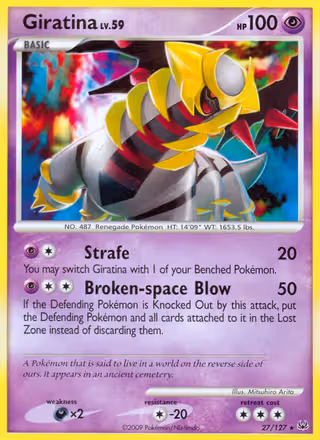 Giratina 27/127 Pokemon card