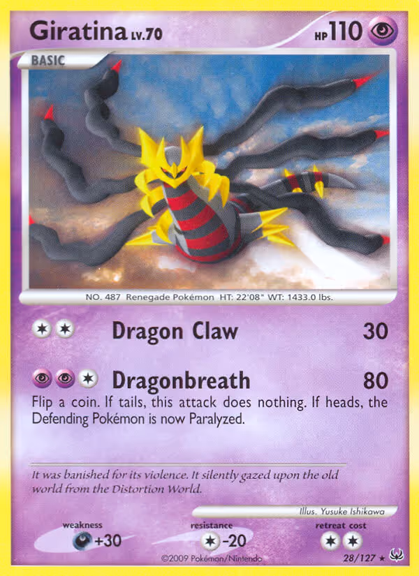 Giratina 28/127 Pokemon card