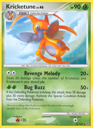 Kricketune 32/127 Pokemon card