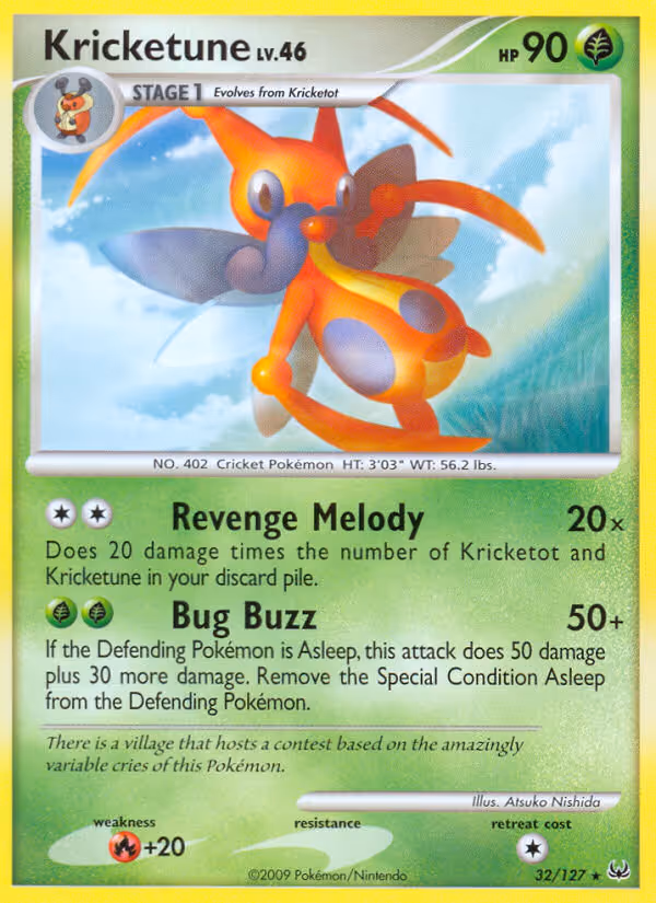 Kricketune 32/127 Pokemon card