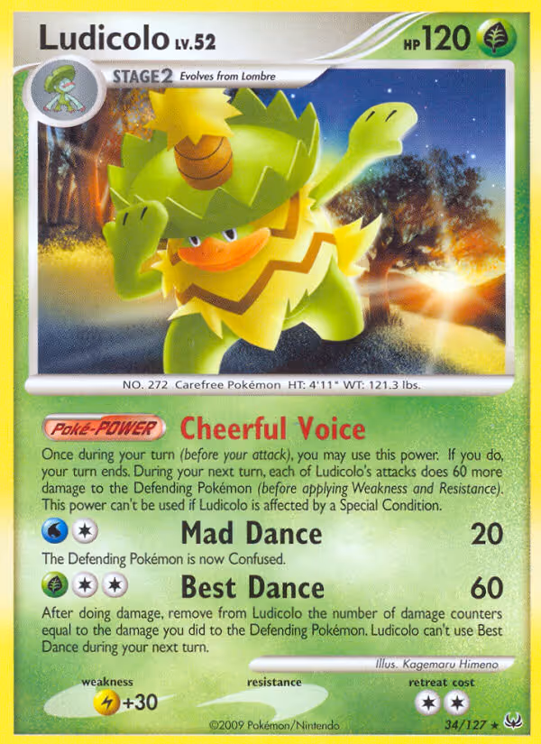 Ludicolo 34/127 Pokemon card