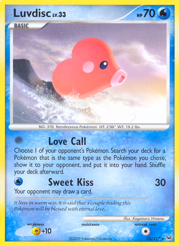 Luvdisc 35/127 Pokemon card