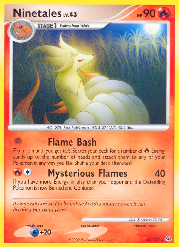 Ninetales 36/127 Pokemon card