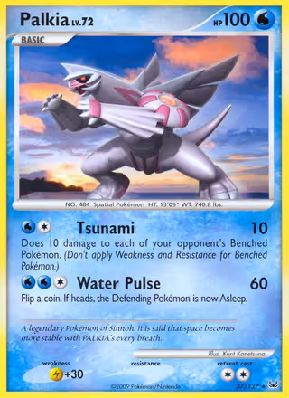 Palkia 37/127 Pokemon card