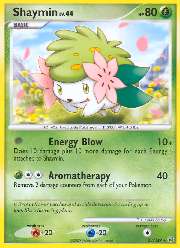 Shaymin 38/127 Pokemon card