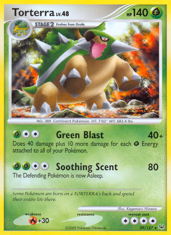Torterra 39/127 Pokemon card
