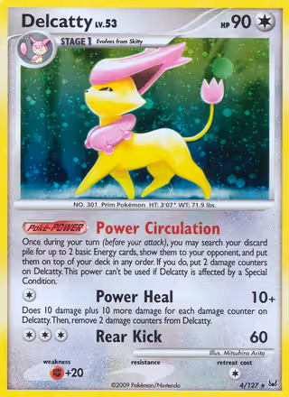 Delcatty 4/127 Pokemon card