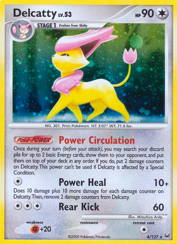 Delcatty 4/127 Pokemon card
