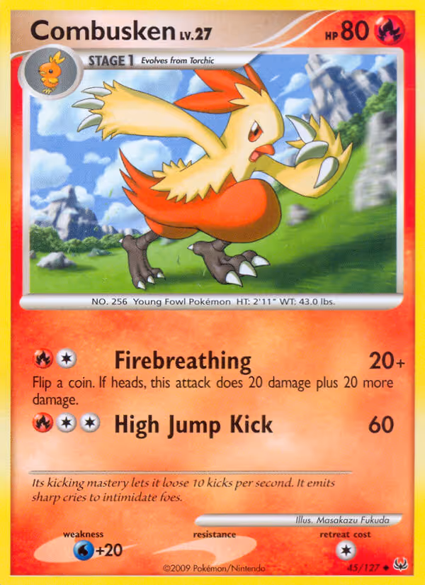 Combusken 45/127 Pokemon card