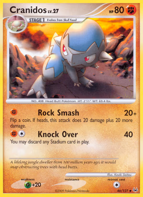 Cranidos 46/127 Pokemon card