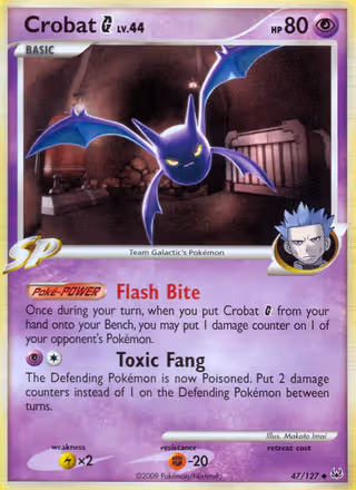 Crobat G 47/127 Pokemon card