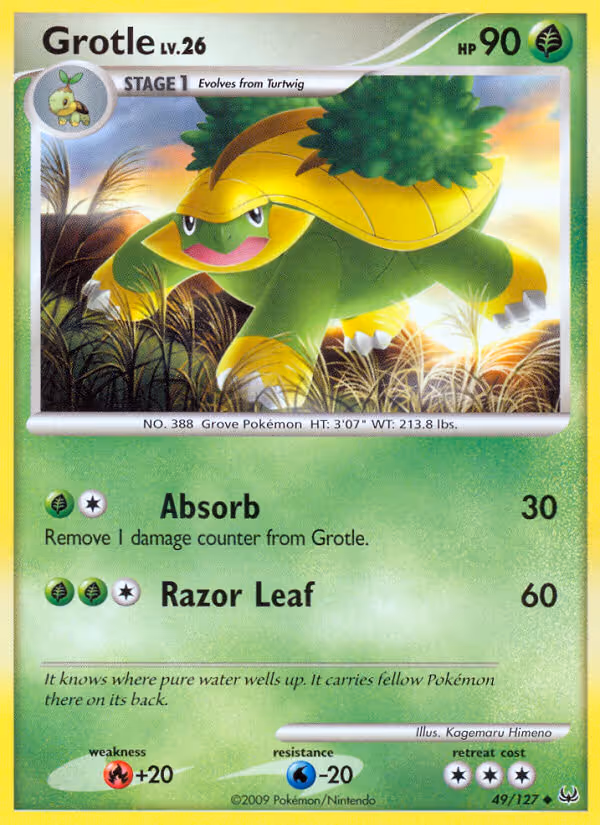 Grotle 49/127 Pokemon card