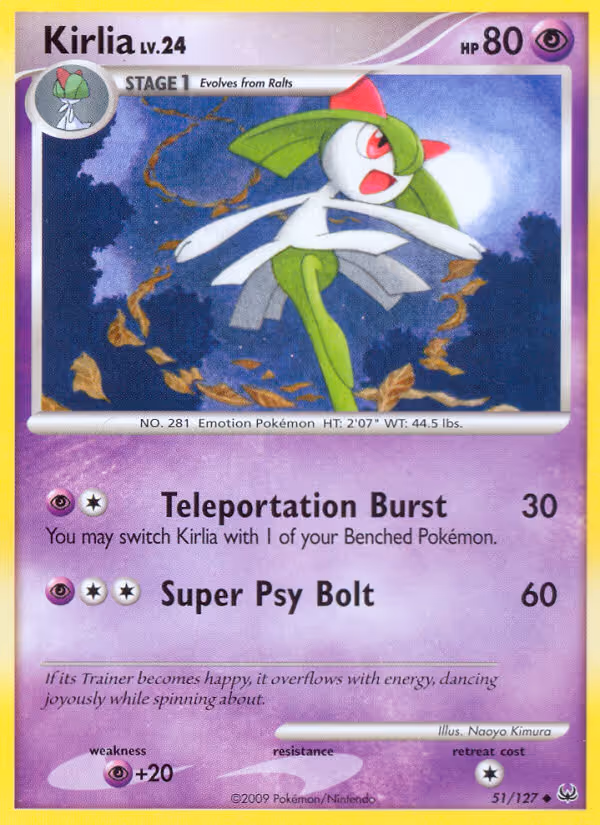 Kirlia 51/127 Pokemon card