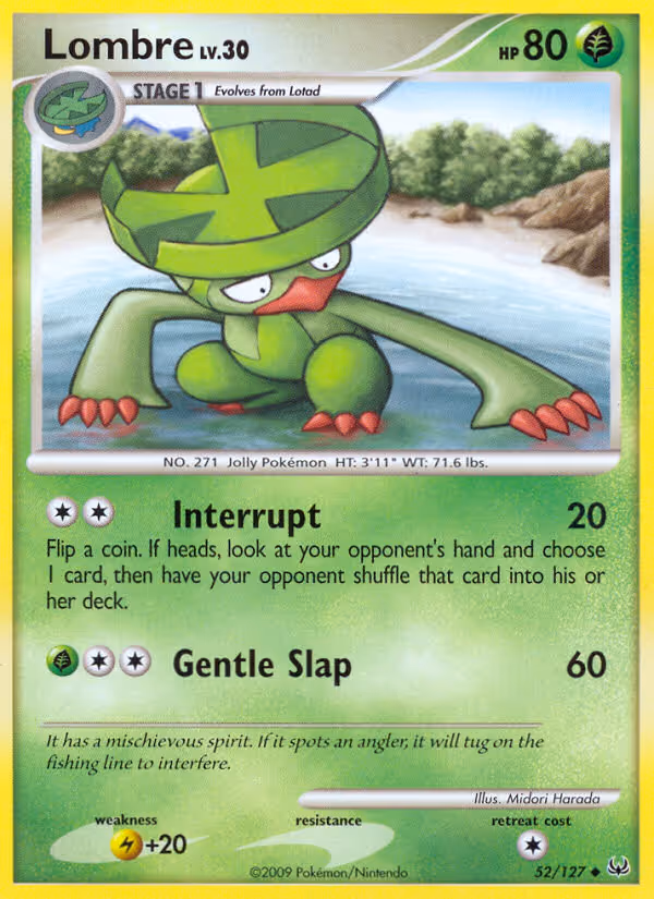 Lombre 52/127 Pokemon card