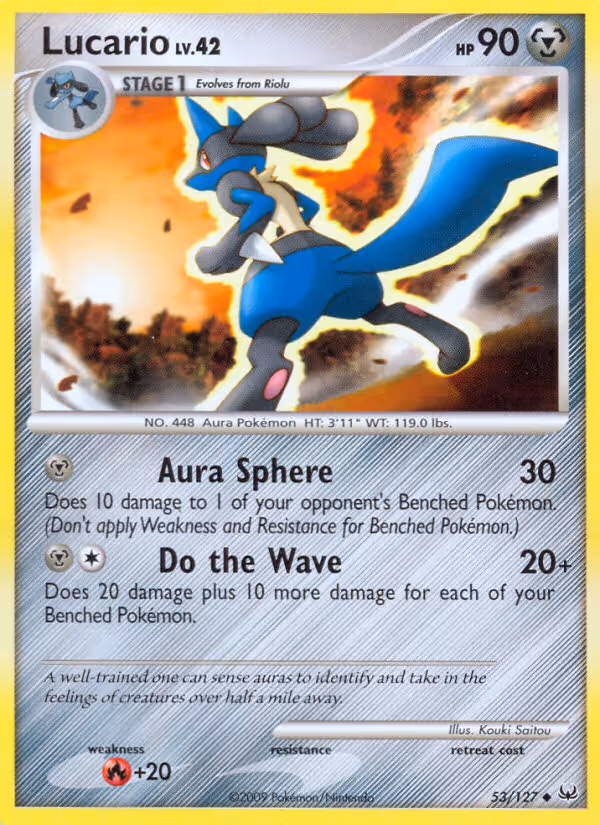 Lucario 53/127 Pokemon card
