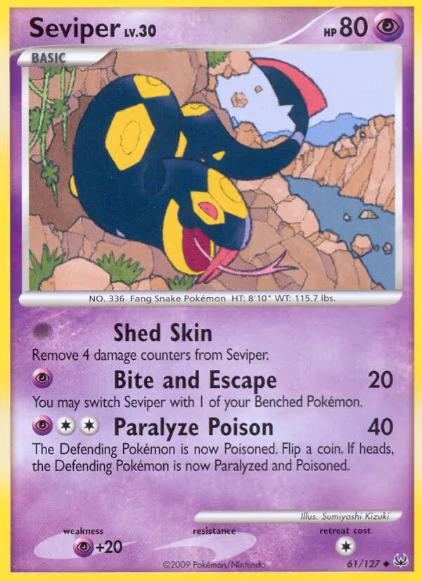 Seviper 61/127 Pokemon card
