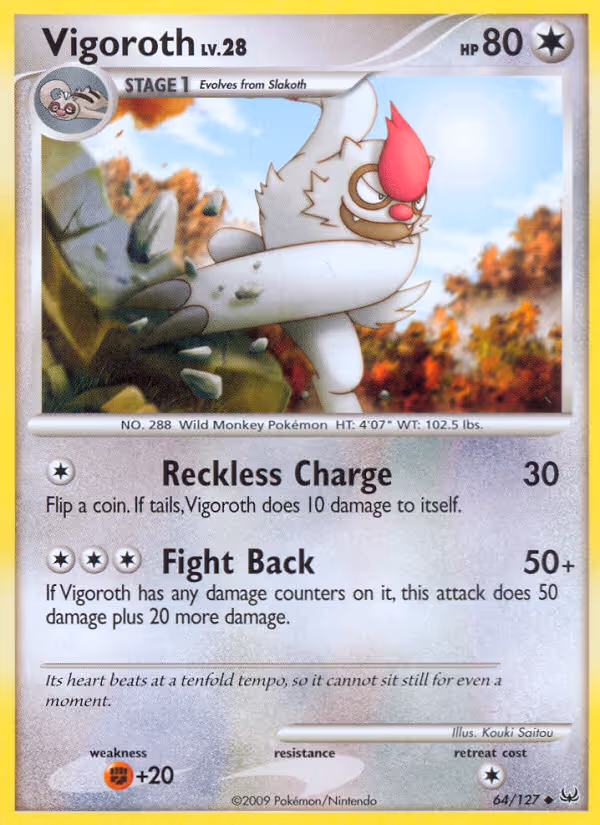 Vigoroth 64/127 Pokemon card