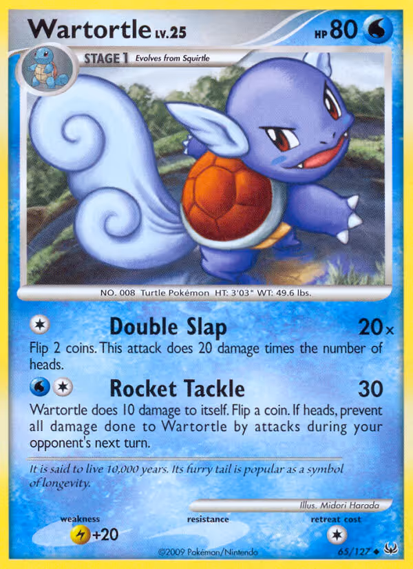 Wartortle 65/127 Pokemon card