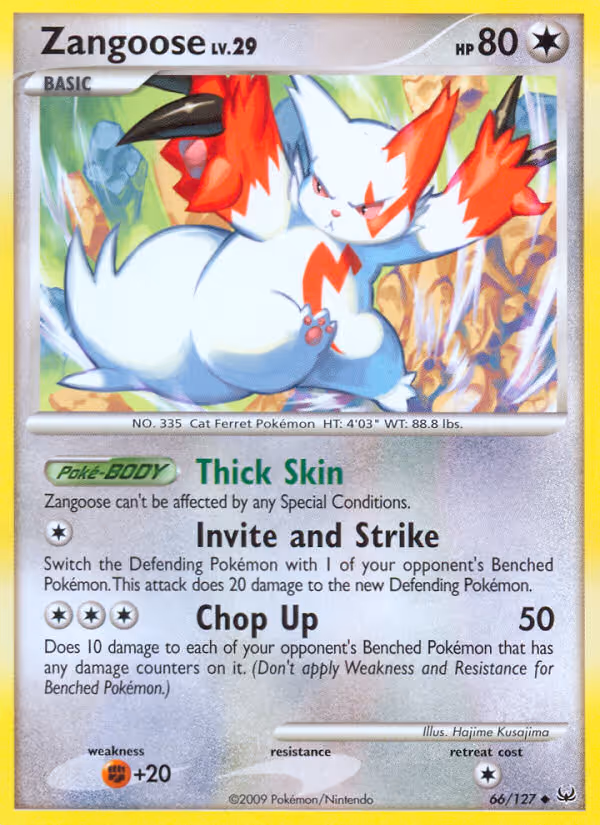 Zangoose 66/127 Pokemon card