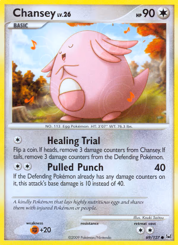 Chansey 69/127 Pokemon card
