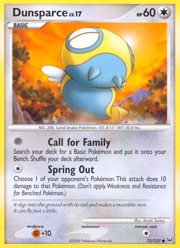 Dunsparce 73/127 Pokemon card