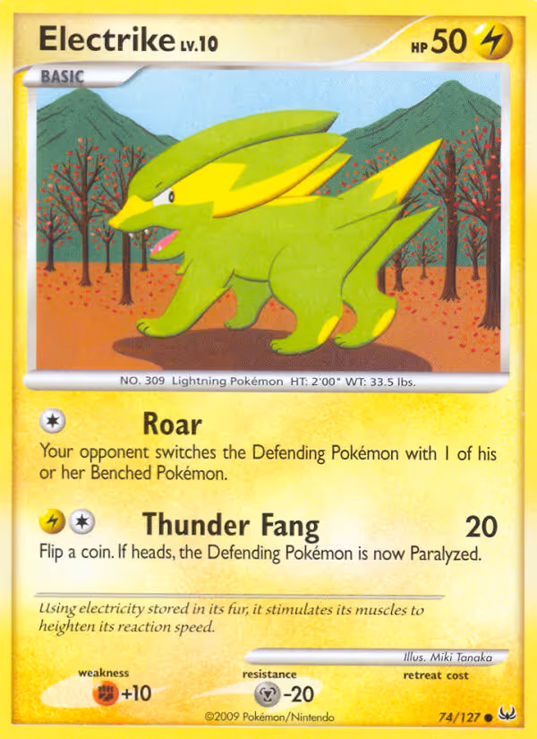 Electrike 74/127 Pokemon card