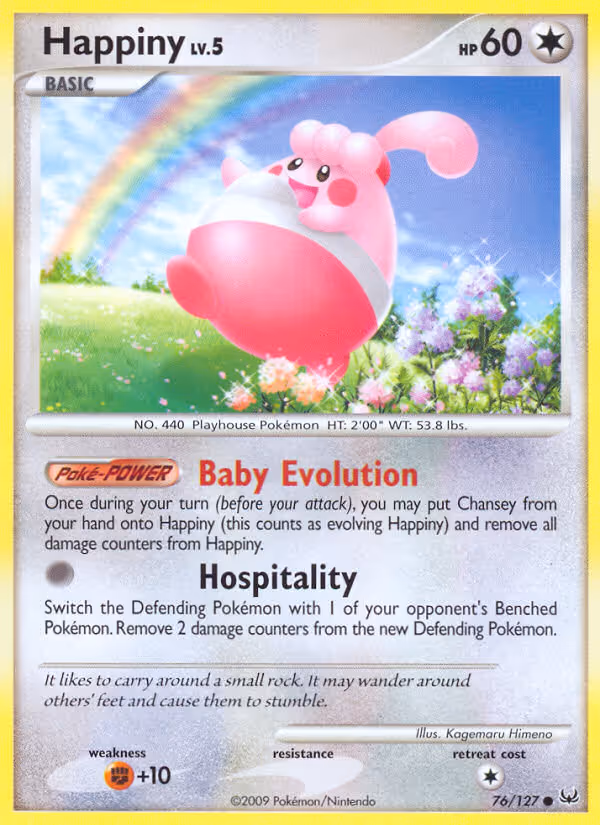 Happiny 76/127 Pokemon card