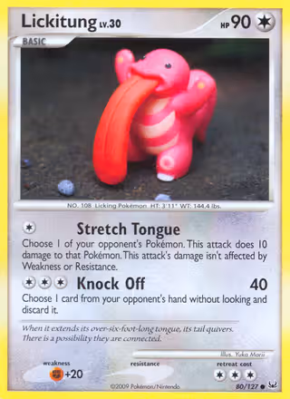 Lickitung 80/127 Pokemon card