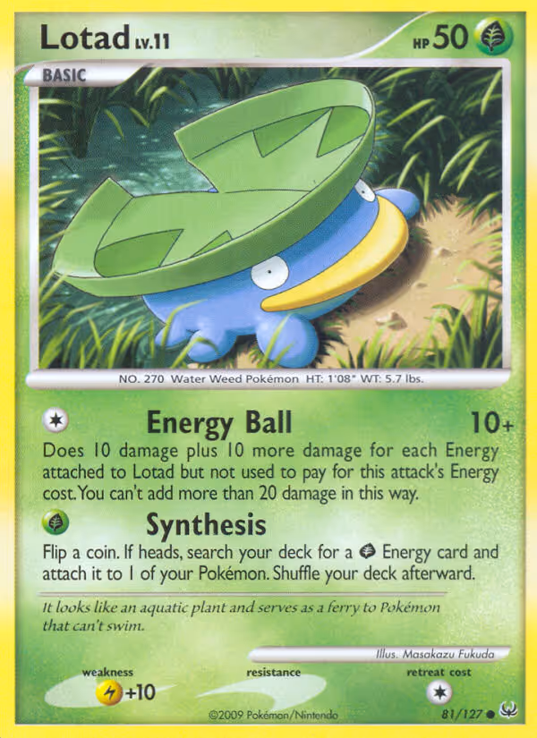 Lotad 81/127 Pokemon card