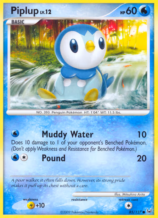 Piplup 85/127 Pokemon card