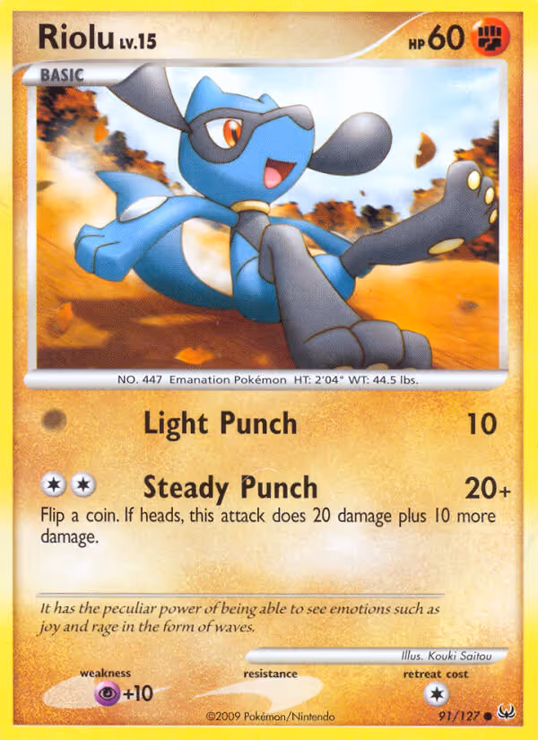 Riolu 91/127 Pokemon card