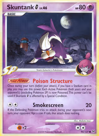 Skuntank G 94/127 Pokemon card
