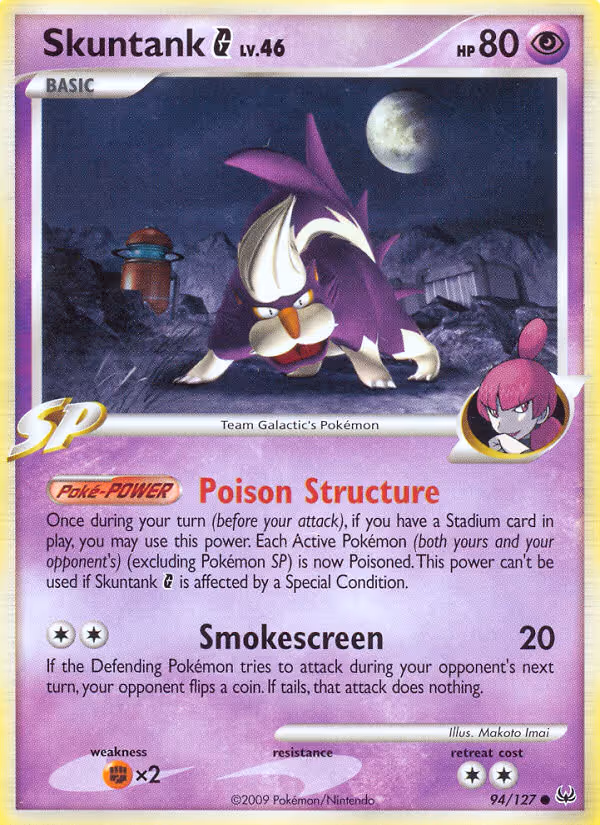 Skuntank G 94/127 Pokemon card