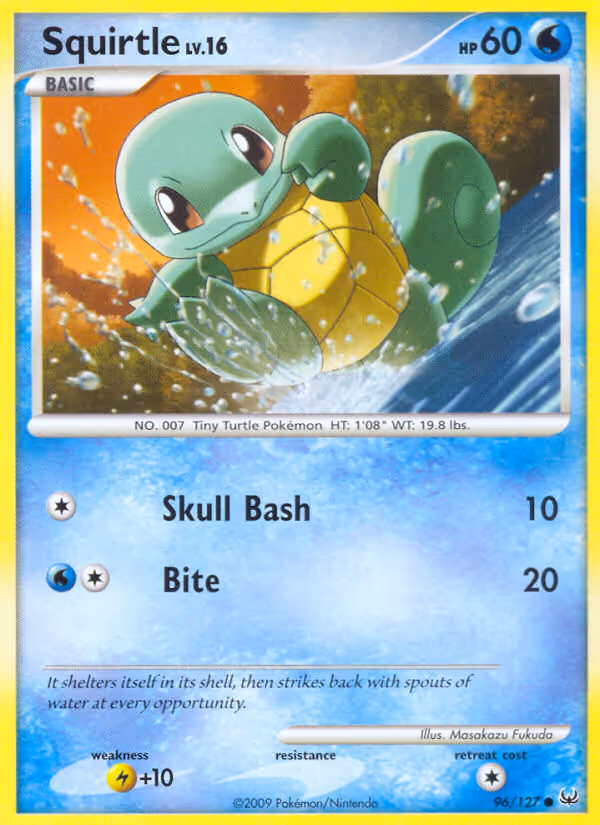 Squirtle 96/127 Pokemon card