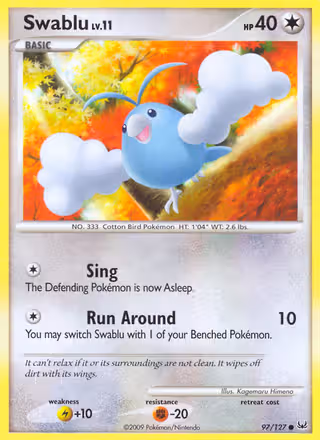 Swablu 97/127 Pokemon card